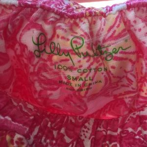 Fun printed strapless ruffle Lilly Wiley tube Top!